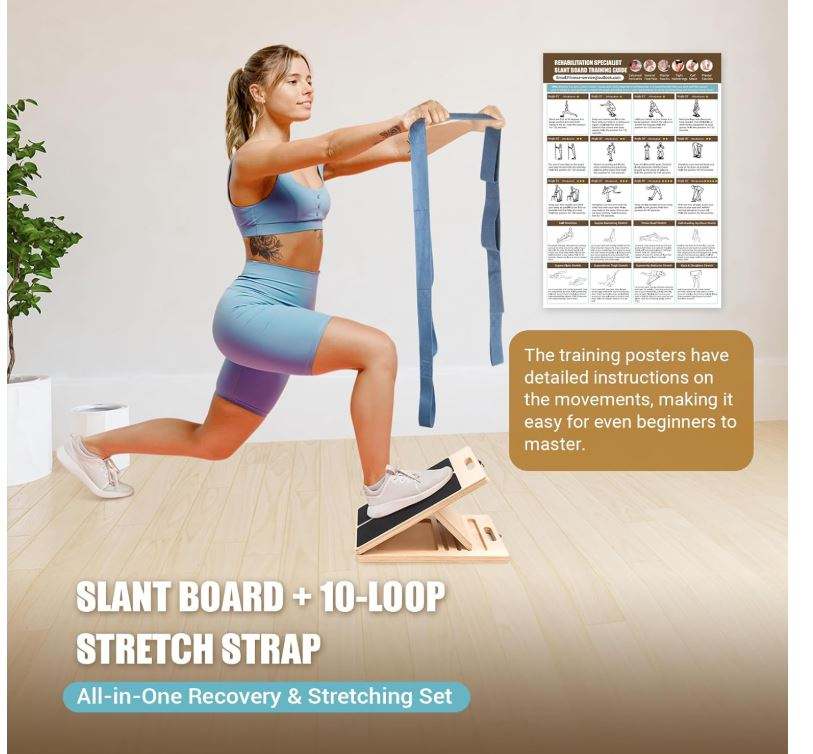 Wooden Slant Board OEM | Adjustable Calf Stretch Board 300lbs | Custom Logo