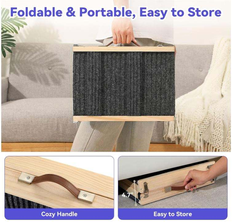 Wooden Dog Ramp OEM | Foldable Adjustable 4-Height | Non-Slip Pet Ramp Custom