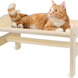 Wooden Cat Bed OEM | 18in Raised Velvet Pet Sofa | Puppy Bunny Custom