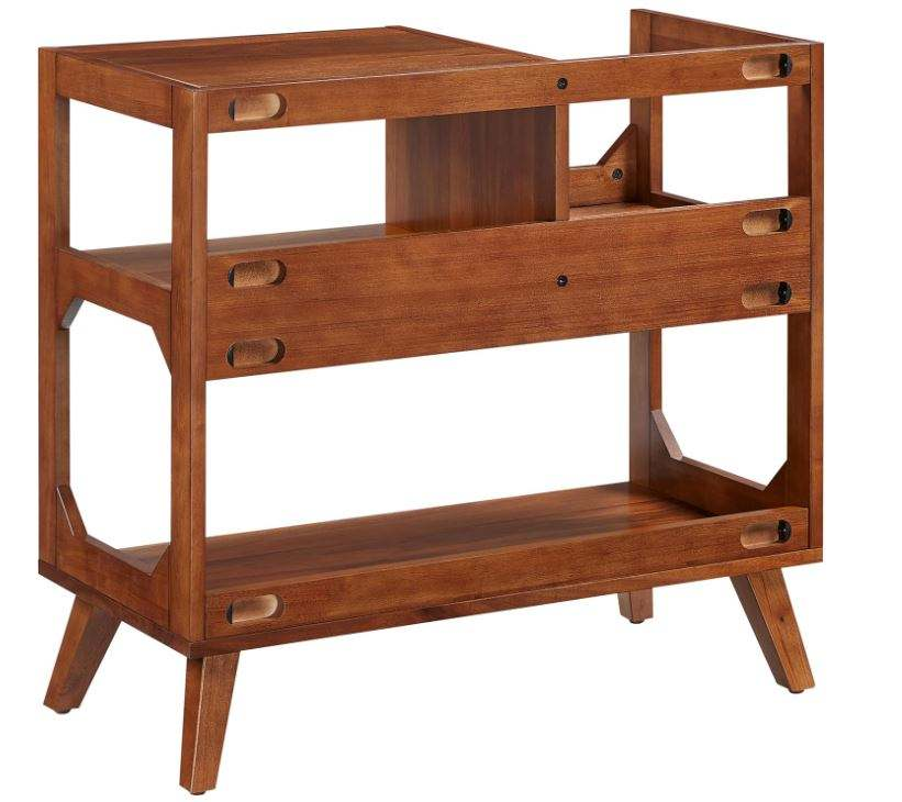 Solid Wood Record Player Stand OEM | Mid-Century Media Console | Vinyl Storage Custom