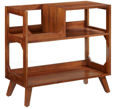 Solid Wood Record Player Stand OEM | Mid-Century Media Console | Vinyl Storage Custom