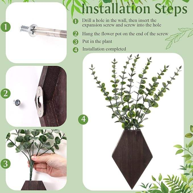 Wood Wall Vase OEM | Geometric Hanging Planters | Farmhouse Boho Decor Custom