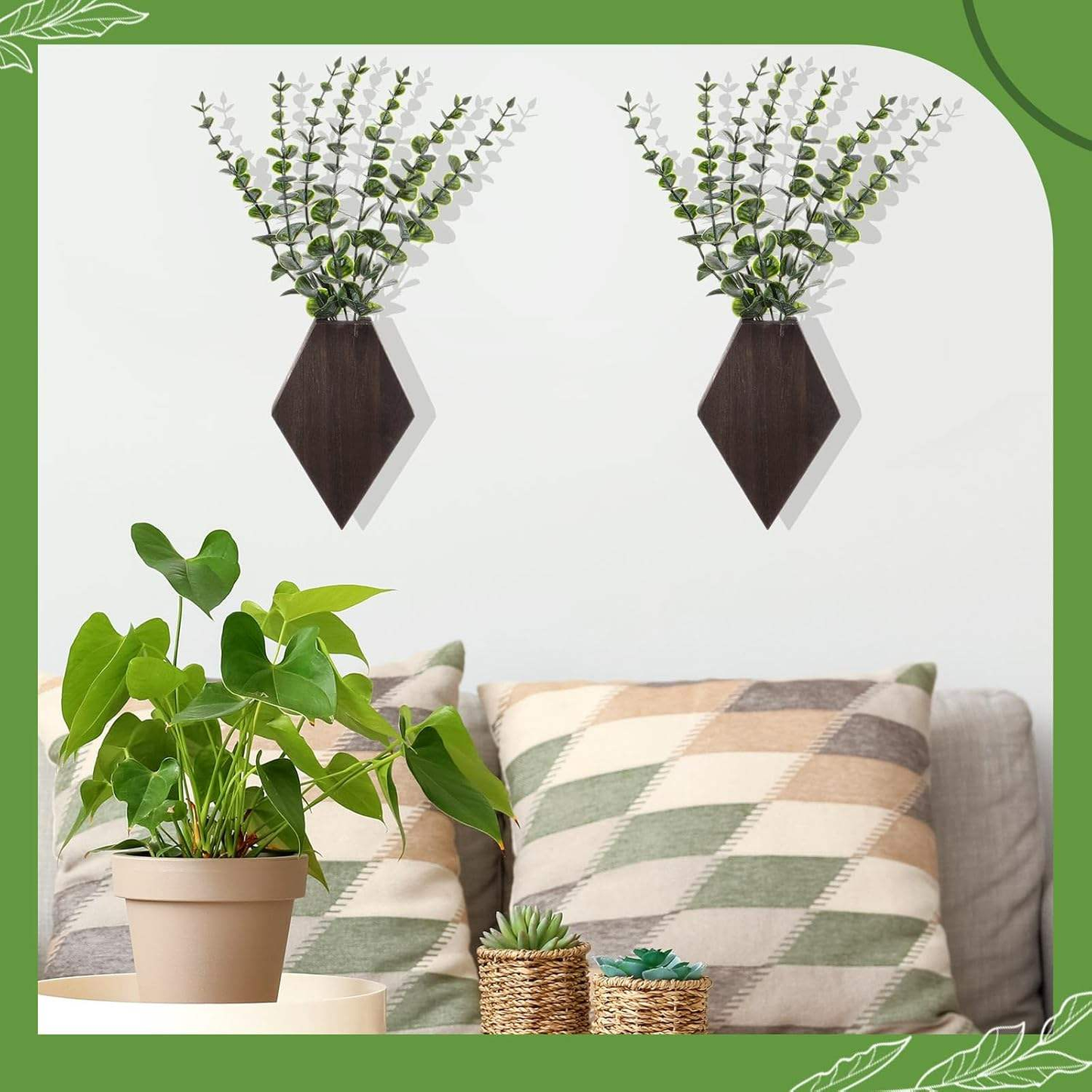 Wood Wall Vase OEM | Geometric Hanging Planters | Farmhouse Boho Decor Custom