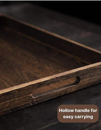 Paulownia Wood Serving Tray OEM | 7-Piece Set with Handles | Kitchen & Picnic Custom