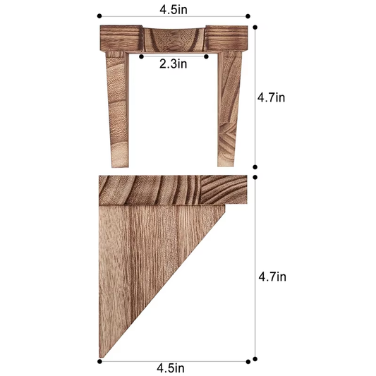 2 Pack Solid Wood Wall Mounted Hanger,Wall Mounted Display Stand, Wooden Guitar Holder