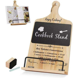 Wooden Cookbook Stand OEM | FSC Kitchen Counter with Chalkboard | Recipe Holder