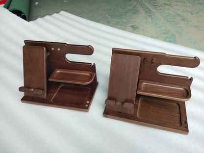 Wood Phone Docking Station OEM | FSC Nightstand Organizer | Charging Station Custom