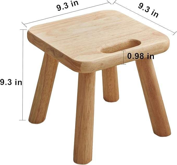 Rubber Wood Step Stool OEM | FSC Portable Kids Chair | Non-Slip Custom