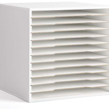 Pine Wood Paper Organizer OEM | FSC 12x12 12-Slot | Adjustable Shelves Custom