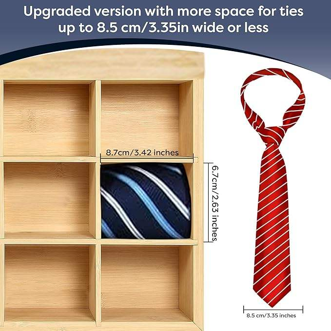 Bamboo Tie & Belt Organizer OEM | 2-in-1 Wall Rack Perfume Display | Closet Custom