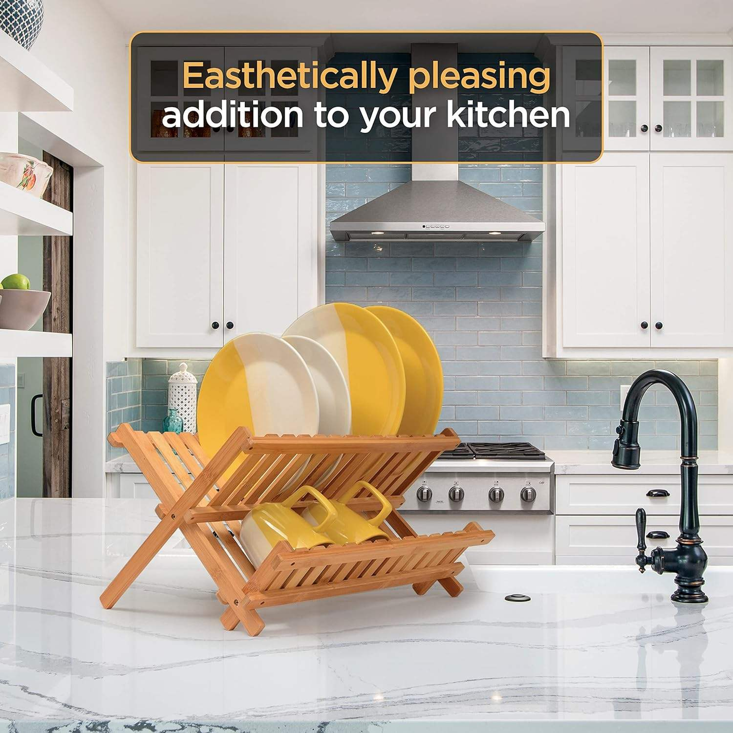 Bamboo Dish Rack OEM | Collapsible 2-Tier Foldable Wooden Drainer | Custom