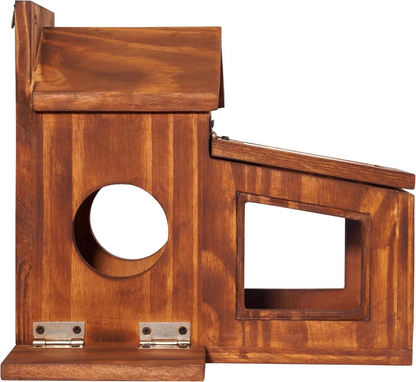 Wooden Squirrel Feeder OEM | Outdoor Corn & Peanut Box | Detachable Custom