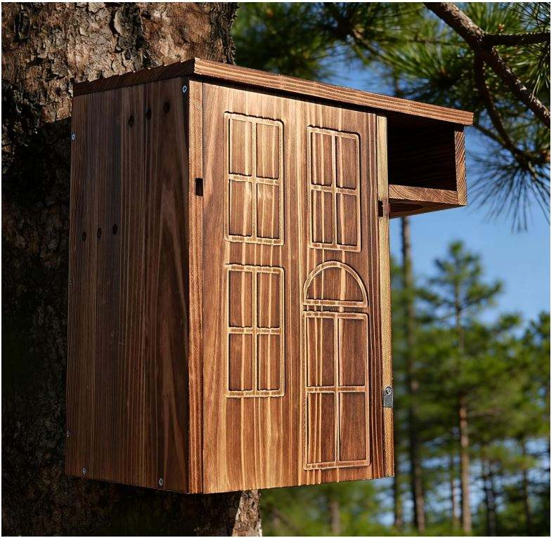 Wooden Squirrel House OEM | Large Outdoor Nesting Box with Platform | Custom