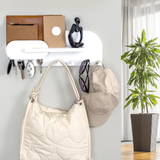 Solid Wood Wall Organizer OEM | Mail Rack Key Hook Shelf | Modern Home Custom