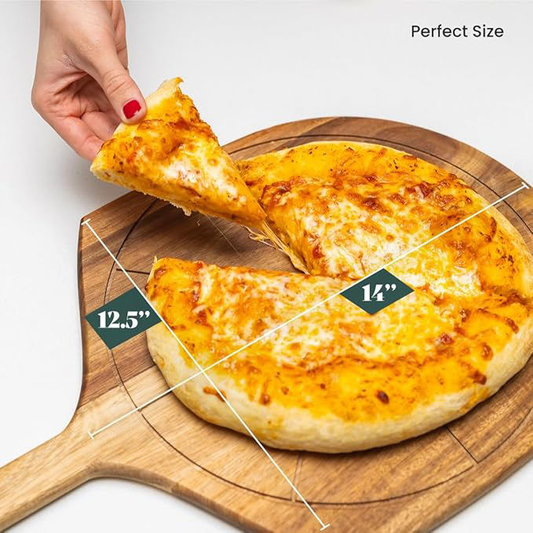 .7x12.6-inch Wooden Pizza Crust, Multi-functional Pizza Rack, Durable Pizza Paddles, Pizza Making Accessories