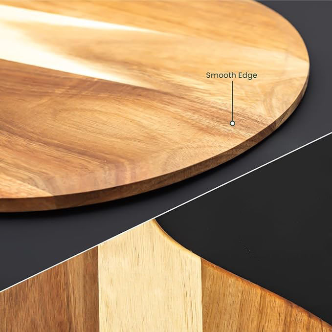 Acacia Wood Pizza Peel OEM | Multi-functional 12.6in | Slicing Grooves Custom