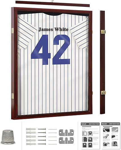 Wooden Jersey Shadow Box OEM | UV Acrylic Wall Display Case | Sports Decor Custom