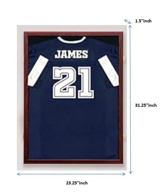 Wooden Jersey Shadow Box OEM | UV Acrylic Wall Display Case | Sports Decor Custom