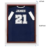 Wooden Jersey Shadow Box OEM | UV Acrylic Wall Display Case | Sports Decor Custom