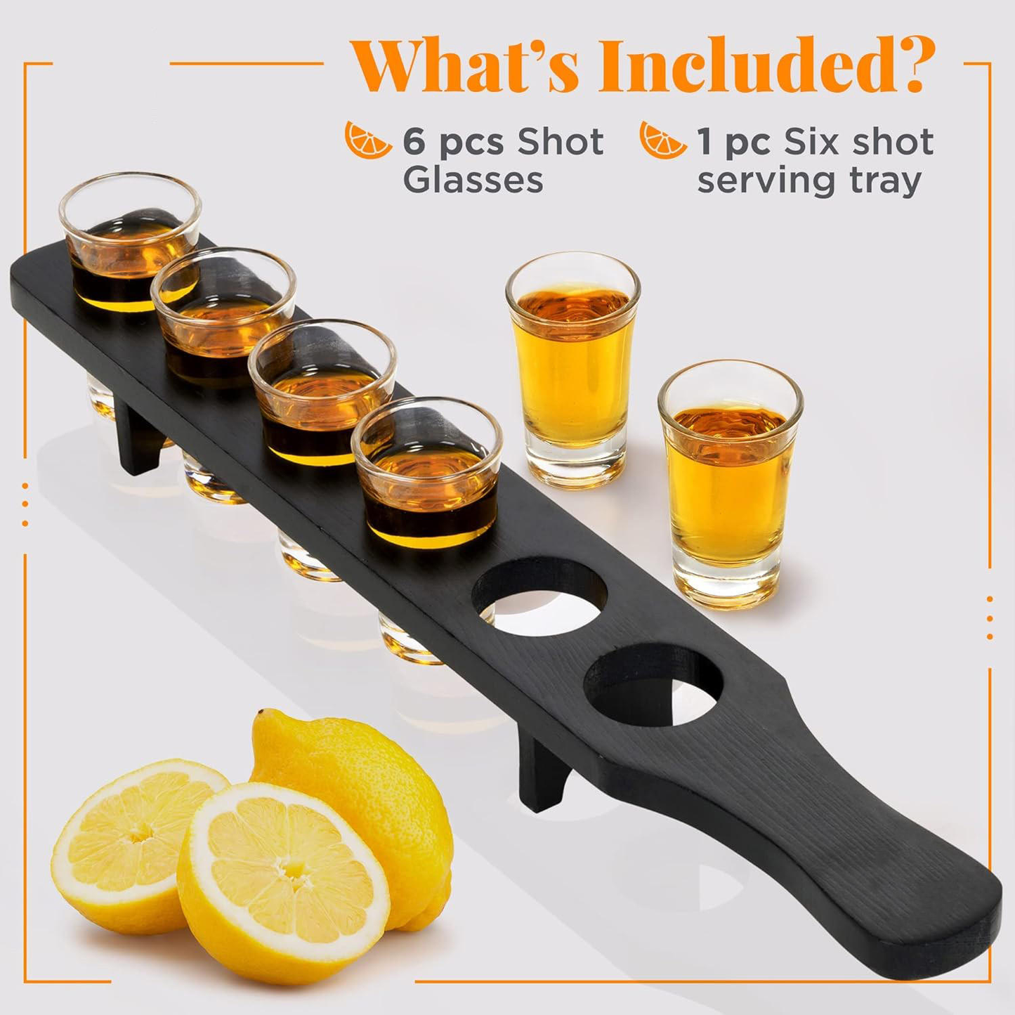Wooden Shot Glass Flight Board OEM | 6-Cup Tequila Set | Bar & Restaurant Custom
