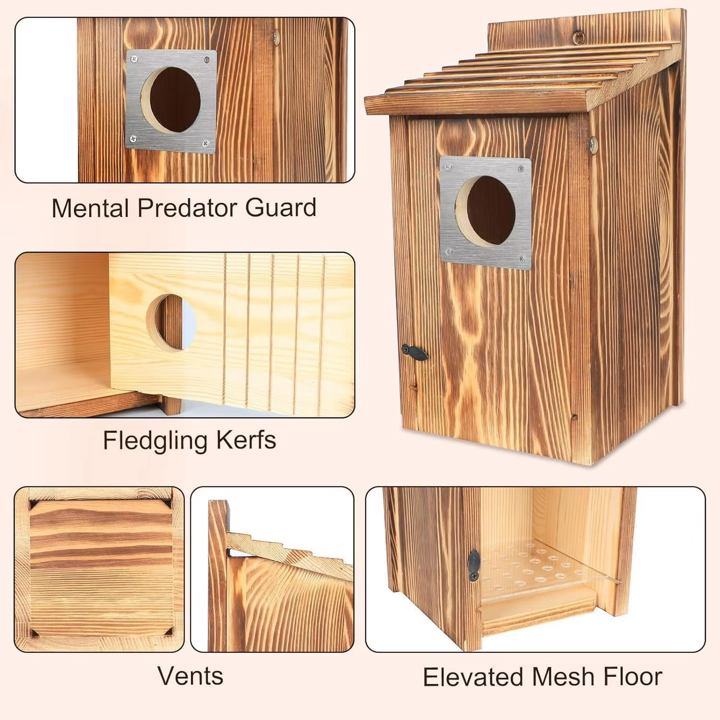 Wooden Bird House OEM | Weather-Resistant Nesting Box | Custom Wholesale