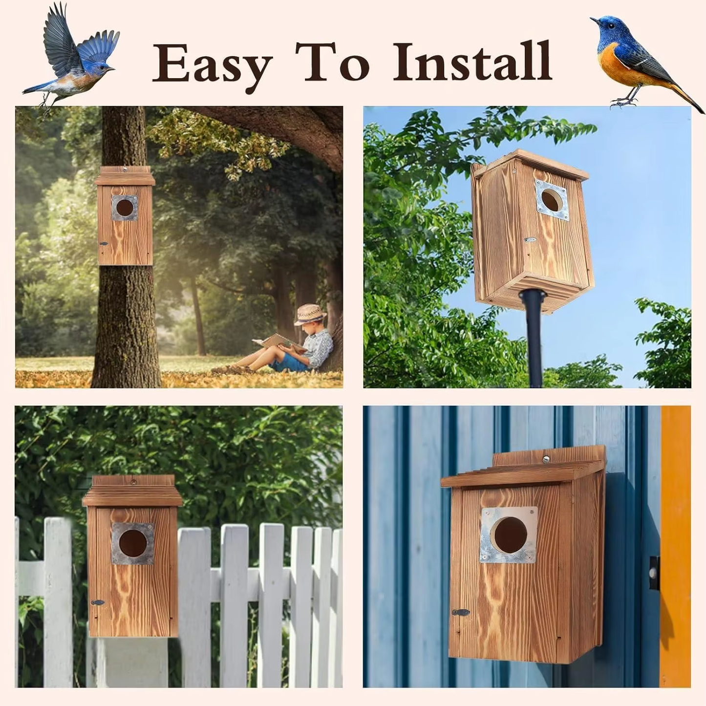 Wooden Bird House OEM | Weather-Resistant Nesting Box | Custom Wholesale