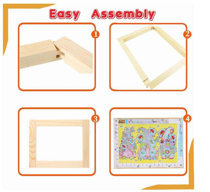 Wood Needlework Stretcher Bars OEM | Pine | 24pcs 6 Sets with Thumb Tacks