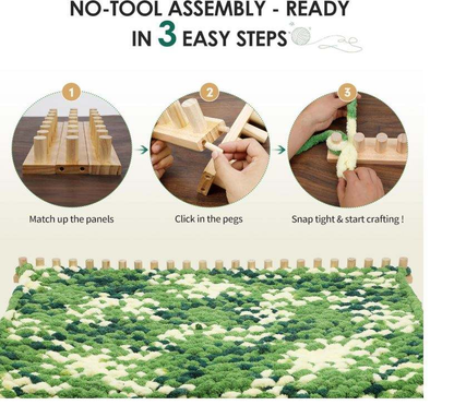 Wholesale Custom 64" FSC Wooden Chunky Blanket Loom | Adjustable Modular Hand Knitting Weaving Frame Kit