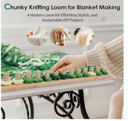 Wholesale Custom 64" FSC Wooden Chunky Blanket Loom | Adjustable Modular Hand Knitting Weaving Frame Kit