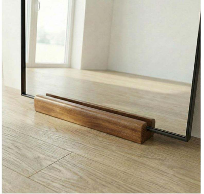 Wholesale Custom FSC Wooden Floor Mirror Stand Base | Anti-Slip Full Length Mirror Holder Bracket
