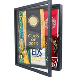 Graduation Shadow Box Frame 13x16 | Deep Display Case with Real Glass & Linen Backing | Wholesale OEM Custom