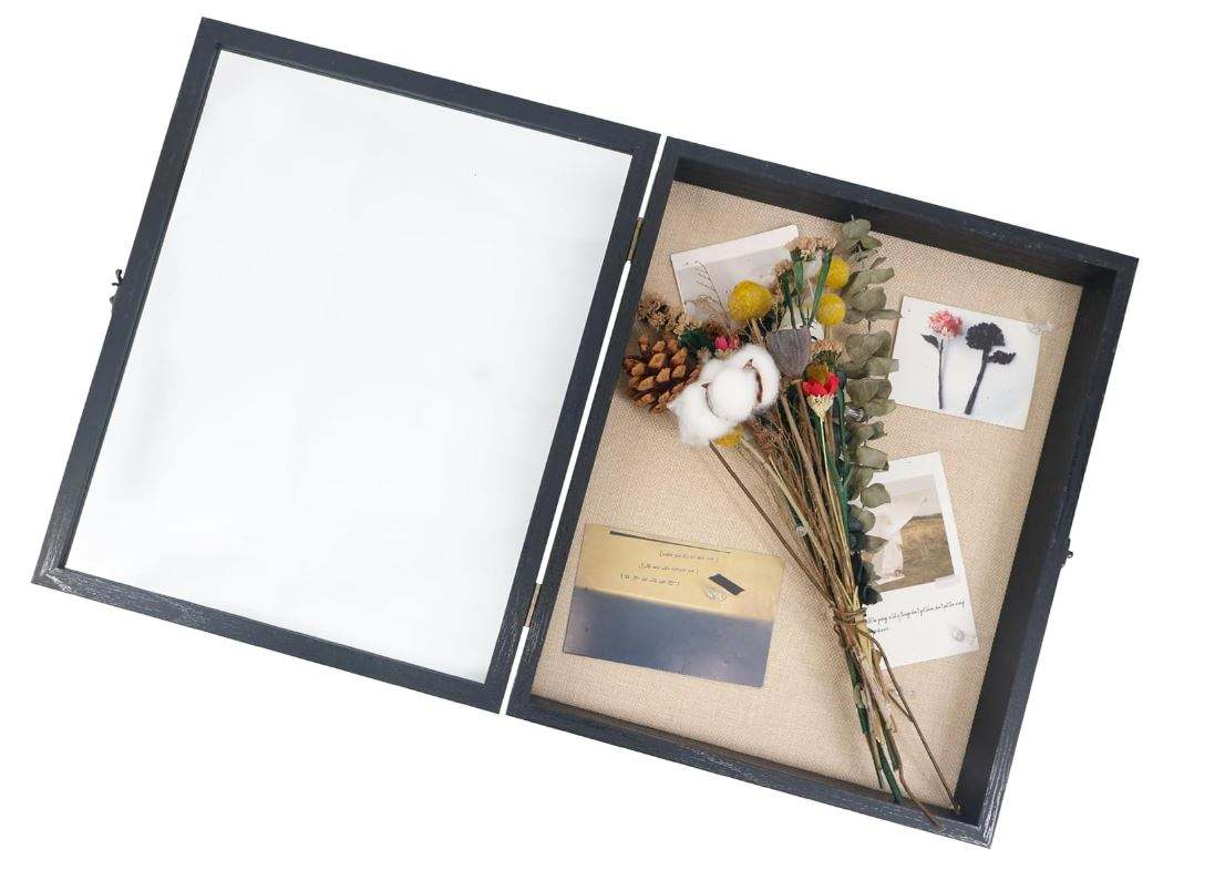Graduation Shadow Box Frame 13x16 | Deep Display Case with Real Glass & Linen Backing | Wholesale OEM Custom