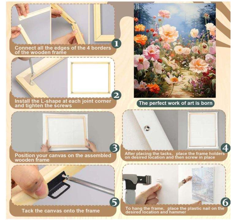 Wholesale 16x20 Inch Canvas Stretcher Bars Kit 3-Pack | Pine Wood Frame for Oil Painting Diamond Painting Embroidery | OEM | Factory Direct