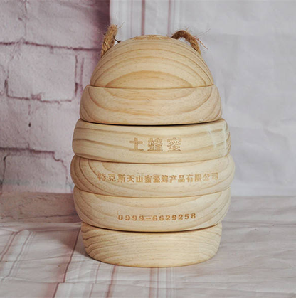 Wholesale Custom Honeycomb Shaped Wooden Honey Barrel Box | OEM Laser Engraving | Natural Pine | Factory Direct