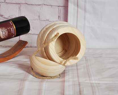 Wholesale Custom Honeycomb Shaped Wooden Honey Barrel Box | OEM Laser Engraving | Natural Pine | Factory Direct