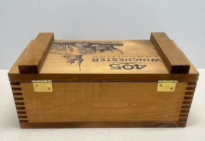 Wholesale Custom Vintage Wooden Ammo Box | Dovetail Joint Hinged Storage Crate | OEM Laser Engraving
