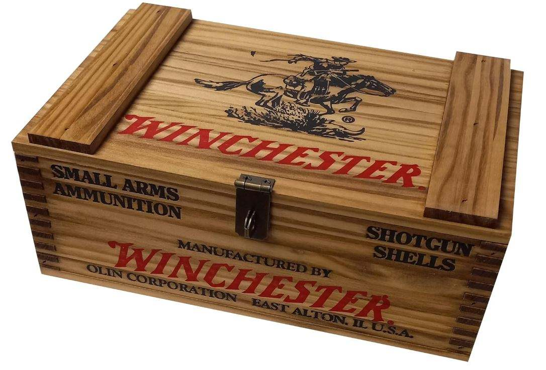 Wholesale Custom Vintage Wooden Ammo Box | Dovetail Joint Hinged Storage Crate | OEM Laser Engraving