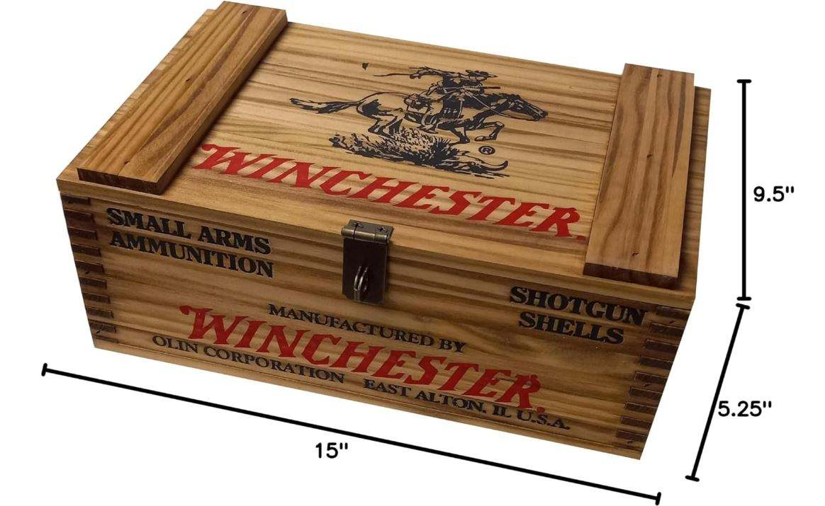 Wholesale Custom Vintage Wooden Ammo Box | Dovetail Joint Hinged Storage Crate | OEM Laser Engraving