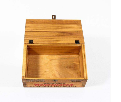 Wholesale Custom Vintage Wooden Ammo Box | Dovetail Joint Hinged Storage Crate | OEM Laser Engraving