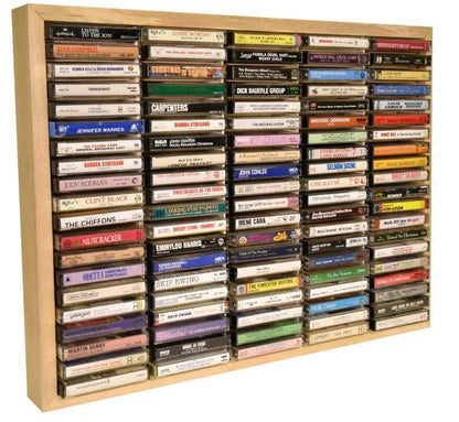 Wholesale 100-Slot Cassette Tape Storage Stand - front view