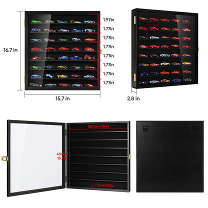 Wholesale 1:64 Scale Diecast Model Car Display Case | Black Wall-Mounted Storage Box | Factory Direct
