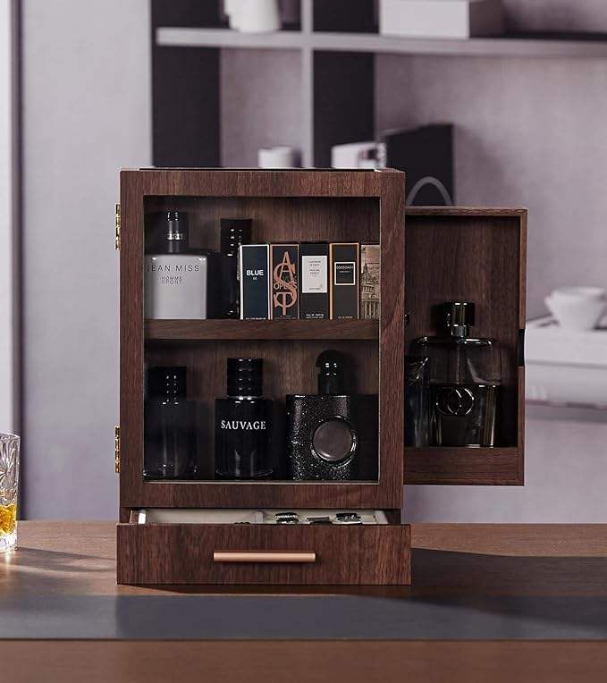 Wooden Storage Cabinet - bathroom setting