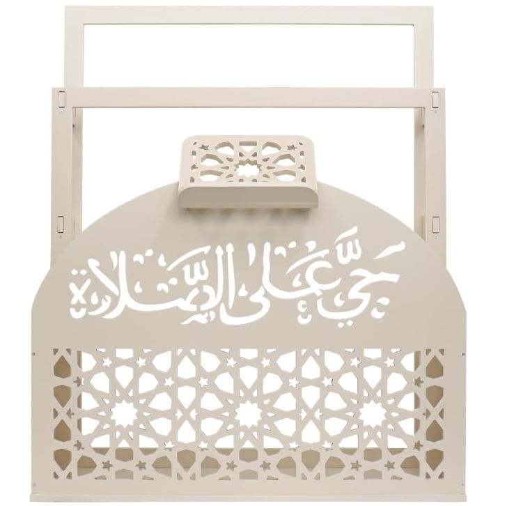 Prayer mat organizer white finish