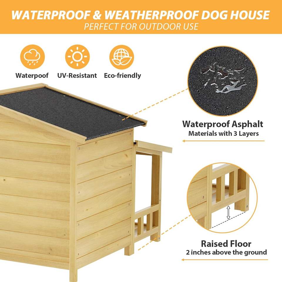 Wholesale Large Waterproof Wooden Doghouse 47in