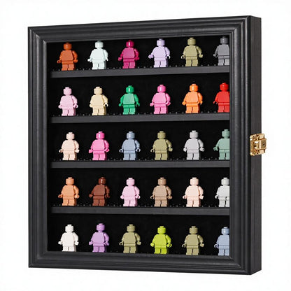Mini figures display case front view