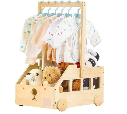 Wholesale Baby Gift Crate with Clothes Hanger Rack | Wooden Baby Shower Closet Box | Factory Direct