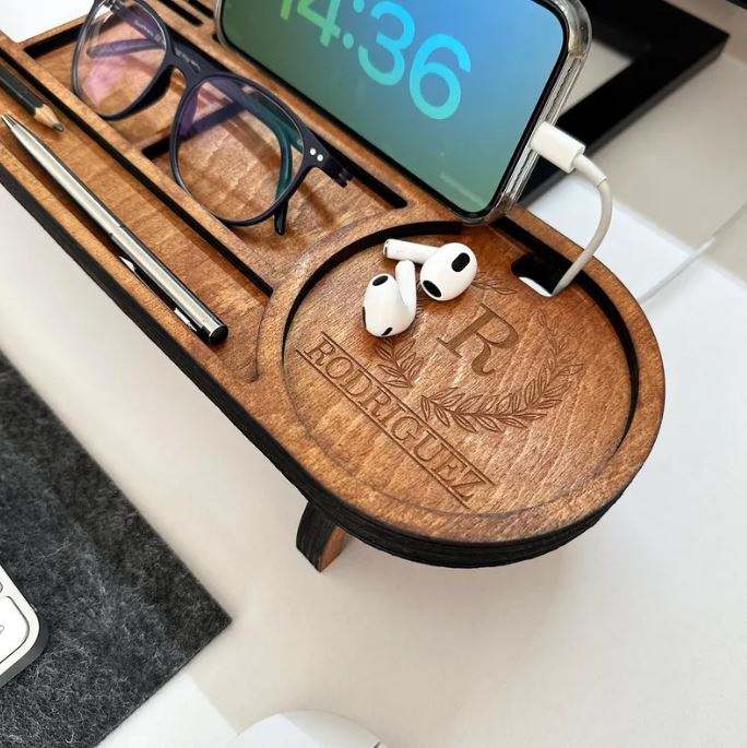 Wholesale Wooden Desk Organizer with Phone Stand