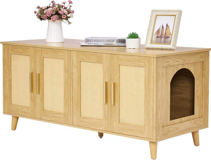 Litter box enclosure interior