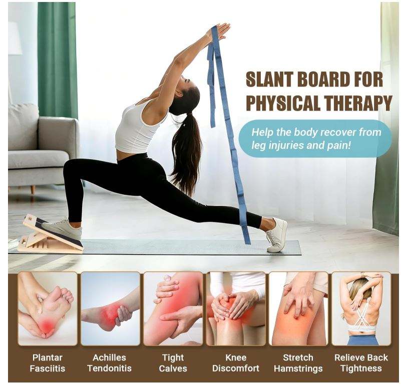 Wooden Slant Board OEM | Adjustable Calf Stretch Board 300lbs | Custom Logo