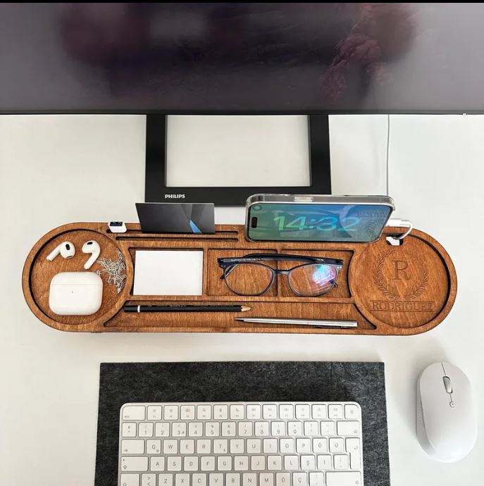 Wholesale Wooden Desk Organizer with Phone Stand
